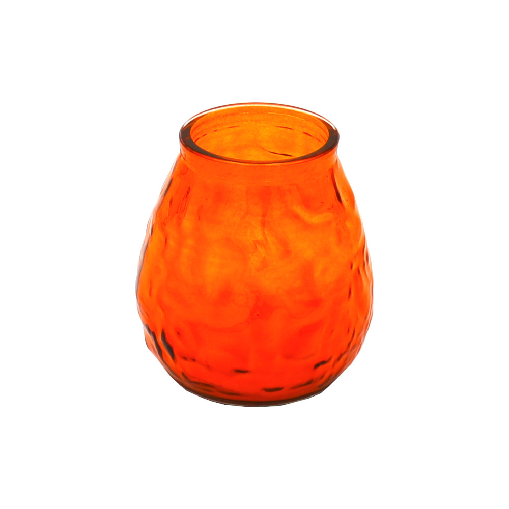 Windlicht Low Boy Glas orange a 12 St.