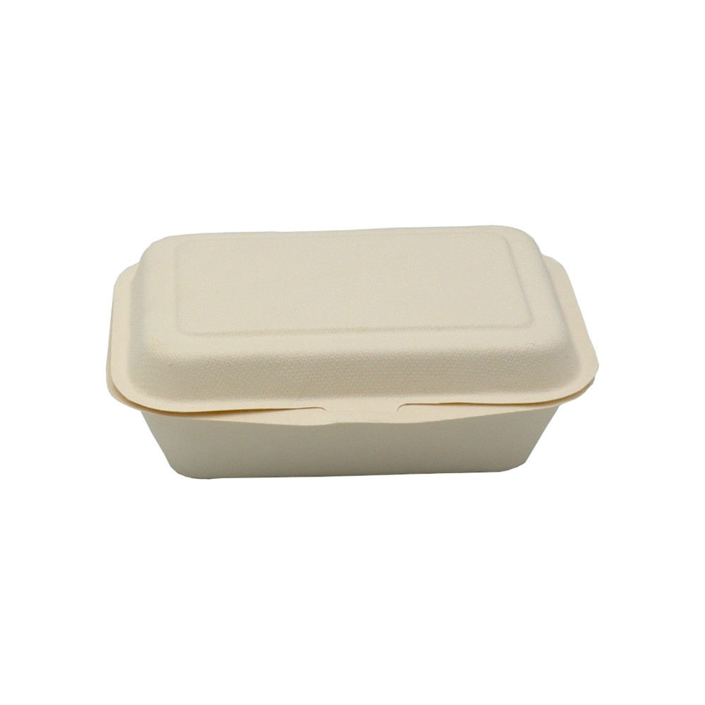 Menübox/Lunchbox Bagasse HP2/IP9 ungeteilt ca. 18x14x6 cm a 50 St.