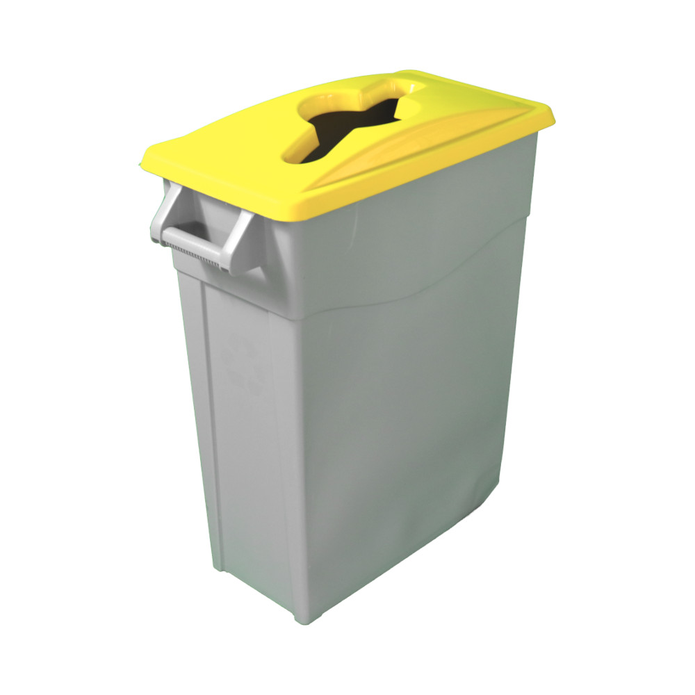 Deckel gelb für Mülleimer/Abfallbehälter PP 65 l grau