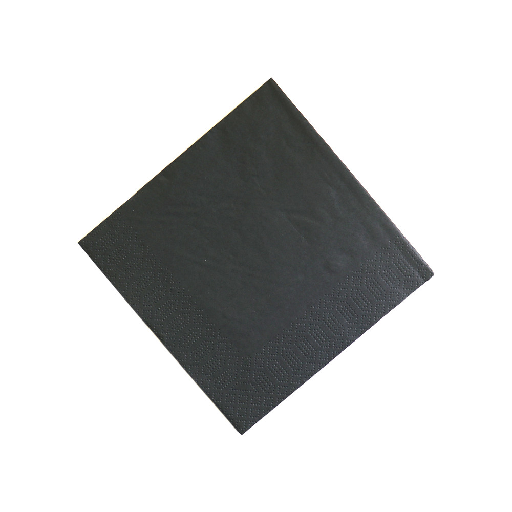 Zellstoffservietten Duni 33x33 cm 3lg. schwarz 1/4 a 250 St.