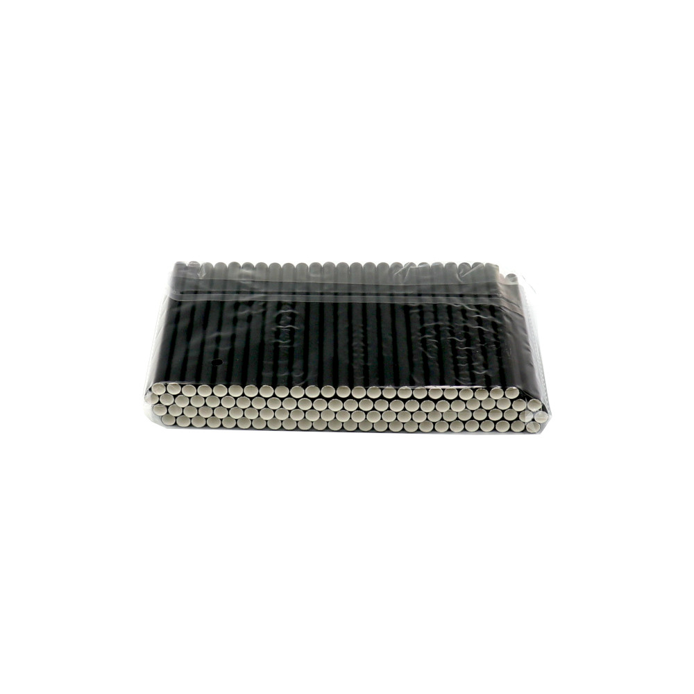Trinkhalme BIO Papier Jumbo kurz 8 x 130 mm schwarz a 100 St.