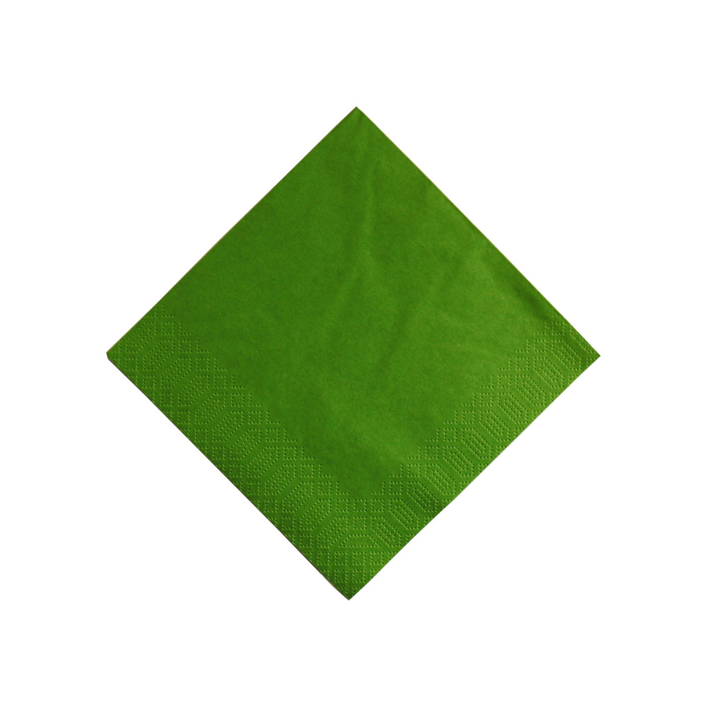 Zellstoffservietten Duni 33x33 cm 3lg. leaf green 1/4 a 250 St.